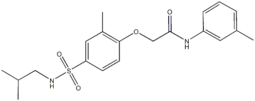 2-{4-[(isobutylamino)sulfonyl]-2-methylphenoxy}-N-(3-methylphenyl)acetamide,723245-66-7,结构式