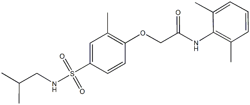 N-(2,6-dimethylphenyl)-2-{4-[(isobutylamino)sulfonyl]-2-methylphenoxy}acetamide Structure