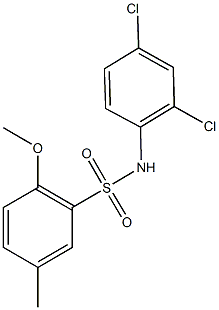 N-(2,4-dichlorophenyl)-2-methoxy-5-methylbenzenesulfonamide Struktur