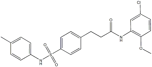 N-(5-chloro-2-methoxyphenyl)-3-[4-(4-toluidinosulfonyl)phenyl]propanamide,723245-75-8,结构式