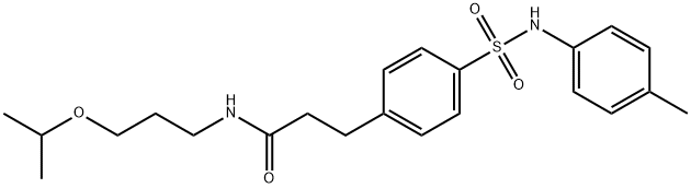N-(3-isopropoxypropyl)-3-[4-(4-toluidinosulfonyl)phenyl]propanamide,723246-88-6,结构式