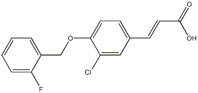 3-{3-chloro-4-[(2-fluorobenzyl)oxy]phenyl}acrylic acid Structure