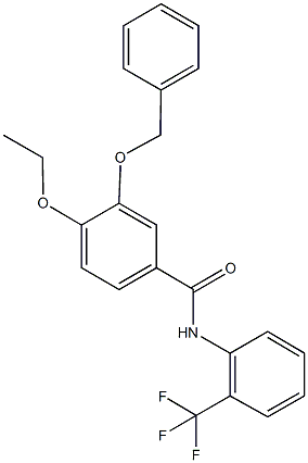 3-(benzyloxy)-4-ethoxy-N-[2-(trifluoromethyl)phenyl]benzamide|