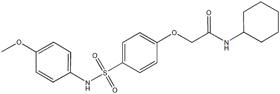 N-cyclohexyl-2-{4-[(4-methoxyanilino)sulfonyl]phenoxy}acetamide 结构式