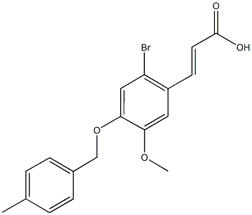 3-{2-bromo-5-methoxy-4-[(4-methylbenzyl)oxy]phenyl}acrylic acid,723247-10-7,结构式