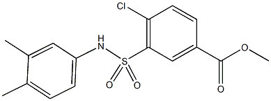 methyl 4-chloro-3-[(3,4-dimethylanilino)sulfonyl]benzoate Structure