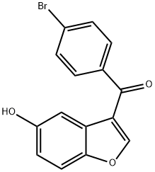 (4-bromophenyl)(5-hydroxy-1-benzofuran-3-yl)methanone Structure