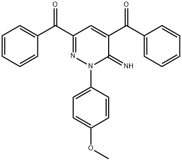 [6-benzoyl-3-imino-2-(4-methoxyphenyl)-2,3-dihydro-4-pyridazinyl](phenyl)methanone 化学構造式