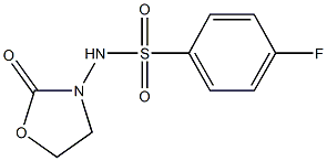 4-fluoro-N-(2-oxo-1,3-oxazolidin-3-yl)benzenesulfonamide 化学構造式