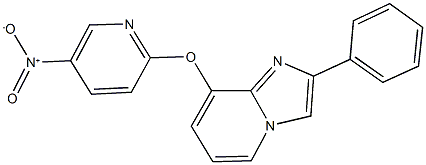 8-({5-nitro-2-pyridinyl}oxy)-2-phenylimidazo[1,2-a]pyridine Struktur