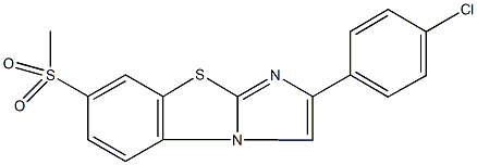 2-(4-chlorophenyl)imidazo[2,1-b][1,3]benzothiazol-7-yl methyl sulfone,723247-67-4,结构式