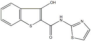 3-hydroxy-N-(1,3-thiazol-2-yl)-1-benzothiophene-2-carboxamide Structure