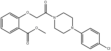 methyl 2-{2-[4-(4-chlorophenyl)-1-piperazinyl]-2-oxoethoxy}benzoate Struktur