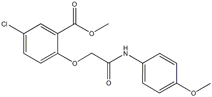 methyl 5-chloro-2-[2-(4-methoxyanilino)-2-oxoethoxy]benzoate 结构式