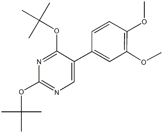 2,4-ditert-butoxy-5-(3,4-dimethoxyphenyl)pyrimidine Struktur