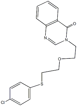 3-(2-{2-[(4-chlorophenyl)sulfanyl]ethoxy}ethyl)-4(3H)-quinazolinone,723248-63-3,结构式