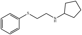 N-cyclopentyl-N-[2-(phenylsulfanyl)ethyl]amine 结构式