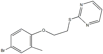 4-bromo-2-methylphenyl 2-(2-pyrimidinylsulfanyl)ethyl ether,723248-93-9,结构式