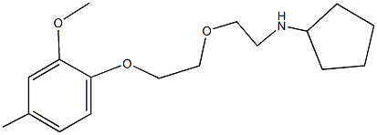 N-cyclopentyl-N-{2-[2-(2-methoxy-4-methylphenoxy)ethoxy]ethyl}amine Struktur