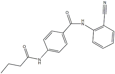 4-(butyrylamino)-N-(2-cyanophenyl)benzamide Struktur