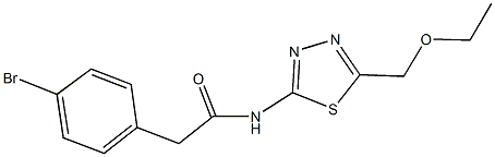 2-(4-bromophenyl)-N-[5-(ethoxymethyl)-1,3,4-thiadiazol-2-yl]acetamide,723249-26-1,结构式