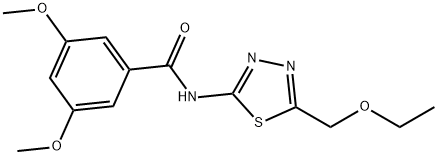 N-[5-(ethoxymethyl)-1,3,4-thiadiazol-2-yl]-3,5-dimethoxybenzamide,723249-30-7,结构式