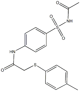 723249-41-0 N-{4-[(acetylamino)sulfonyl]phenyl}-2-[(4-methylphenyl)sulfanyl]acetamide