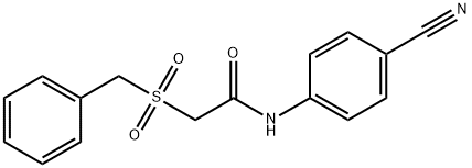 2-(benzylsulfonyl)-N-(4-cyanophenyl)acetamide Structure