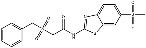 2-(benzylsulfonyl)-N-[6-(methylsulfonyl)-1,3-benzothiazol-2-yl]acetamide Struktur