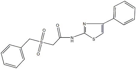 2-(benzylsulfonyl)-N-(4-phenyl-1,3-thiazol-2-yl)acetamide,723249-58-9,结构式