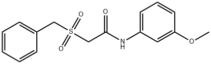 2-(benzylsulfonyl)-N-(3-methoxyphenyl)acetamide 化学構造式