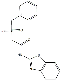 N-(1,3-benzothiazol-2-yl)-2-(benzylsulfonyl)acetamide Structure