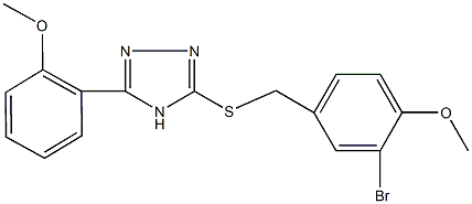 3-[(3-bromo-4-methoxybenzyl)sulfanyl]-5-(2-methoxyphenyl)-4H-1,2,4-triazole Structure