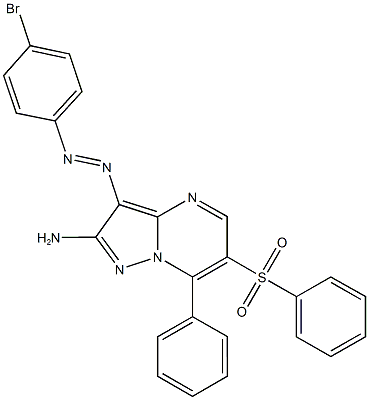 723249-85-2 3-[(4-bromophenyl)diazenyl]-7-phenyl-6-(phenylsulfonyl)pyrazolo[1,5-a]pyrimidin-2-ylamine