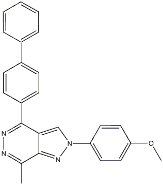 4-(4-[1,1'-biphenyl]-4-yl-7-methyl-2H-pyrazolo[3,4-d]pyridazin-2-yl)phenyl methyl ether,723249-89-6,结构式