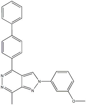 3-(4-[1,1'-biphenyl]-4-yl-7-methyl-2H-pyrazolo[3,4-d]pyridazin-2-yl)phenyl methyl ether Structure