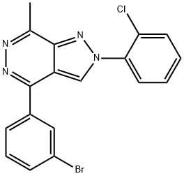 4-(3-bromophenyl)-2-(2-chlorophenyl)-7-methyl-2H-pyrazolo[3,4-d]pyridazine 结构式