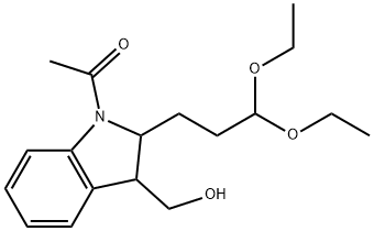 [1-acetyl-2-(3,3-diethoxypropyl)-2,3-dihydro-1H-indol-3-yl]methanol 结构式