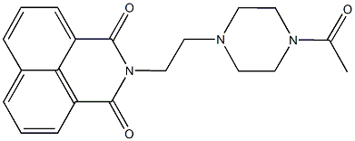 2-[2-(4-acetyl-1-piperazinyl)ethyl]-1H-benzo[de]isoquinoline-1,3(2H)-dione 化学構造式