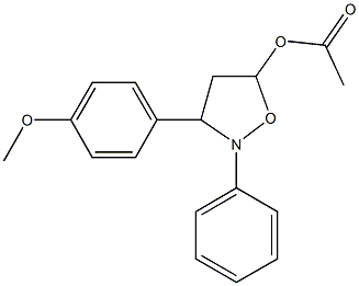 3-(4-methoxyphenyl)-2-phenyl-5-isoxazolidinyl acetate 化学構造式