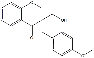 3-(hydroxymethyl)-3-(4-methoxybenzyl)-2,3-dihydro-4H-chromen-4-one,723250-24-6,结构式