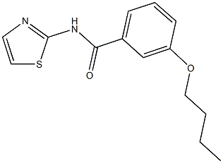 3-butoxy-N-(1,3-thiazol-2-yl)benzamide 化学構造式