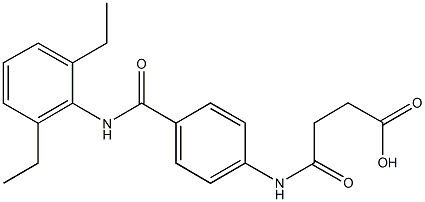 4-{4-[(2,6-diethylanilino)carbonyl]anilino}-4-oxobutanoic acid 结构式