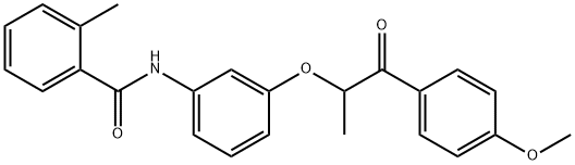 723251-02-3 N-{3-[2-(4-methoxyphenyl)-1-methyl-2-oxoethoxy]phenyl}-2-methylbenzamide