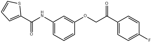 N-{3-[2-(4-fluorophenyl)-2-oxoethoxy]phenyl}-2-thiophenecarboxamide Structure