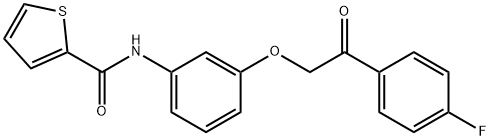 N-{3-[2-(4-fluorophenyl)-2-oxoethoxy]phenyl}-2-thiophenecarboxamide,723251-06-7,结构式