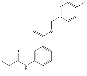 4-fluorobenzyl 3-(isobutyrylamino)benzoate 结构式