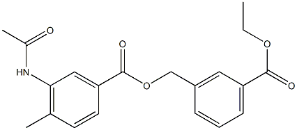 3-(ethoxycarbonyl)benzyl 3-(acetylamino)-4-methylbenzoate Structure