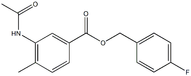 4-fluorobenzyl 3-(acetylamino)-4-methylbenzoate Structure
