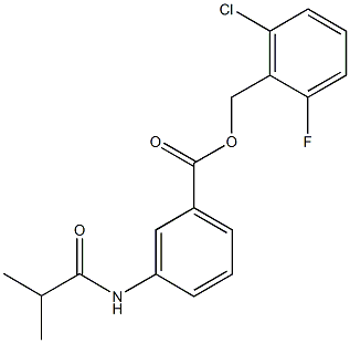 2-chloro-6-fluorobenzyl 3-(isobutyrylamino)benzoate 化学構造式